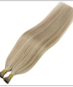 I Tip Light Blonde Highlights Golden Blonde Keratin Human Hair 3-min
