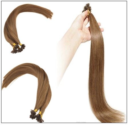 Light Brown U Tip Hair Extensions Human Hair 4-min