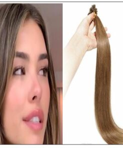 Light Brown U Tip Hair Extensions Human Hair IMG-min