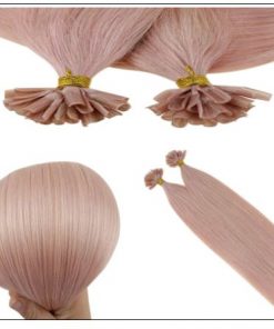 Pink Hair Extensions Keratin Nail Tip Extensions 4-min
