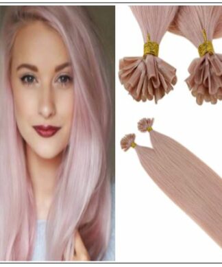 Pink Hair Extensions Keratin Nail Tip Extensions img-min