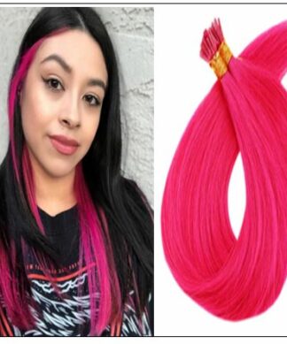 Pink Hair Extensions Natural Hair Extensions With Keratin Real Hair img-min