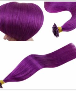 Purple Color U Tip Hair Extensions 3-min