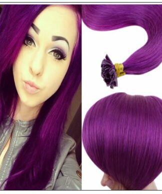 Purple Color U Tip Hair Extensions img-min