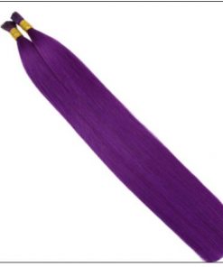 Purple Human Hair Keratin Purple I tip Hair Extensions 2