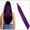 Purple Human Hair Keratin Purple I tip Hair Extensions img