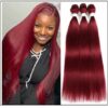 Wine Color Bundles 100% Natural Remy Human Hair img
