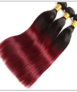 burgundy ombre bundles with closure 3-min