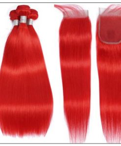 red brazilian bundles with closure 2
