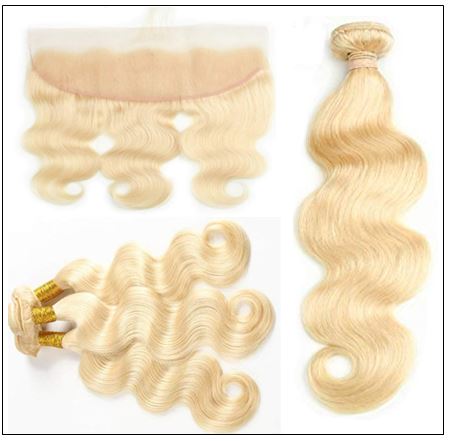 100%human hair unprocessed 613 Color Body Wave 3 Bundles With 13x4 Lace Frontal 2-min