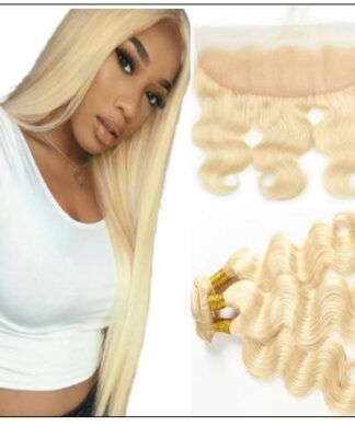 100%human hair unprocessed 613 Color Body Wave 3 Bundles With 13x4 Lace Frontal img-min