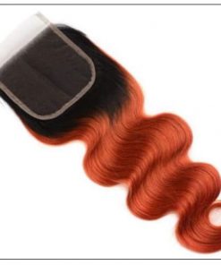 1B 350 Color Ombre Human Hair 3 Bundles With Closure Body Wave Weave 3-min
