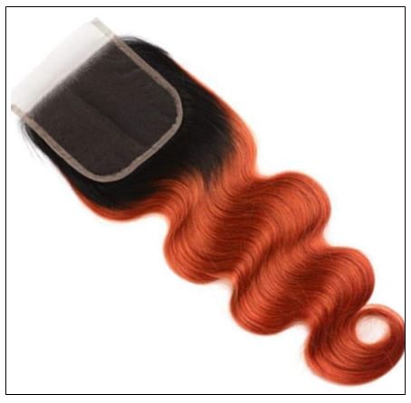 1B 350 Color Ombre Human Hair 3 Bundles With Closure Body Wave Weave 3-min
