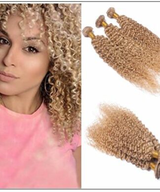 3 Bundles Kinky Curly Colour 27 Hair IMG-min