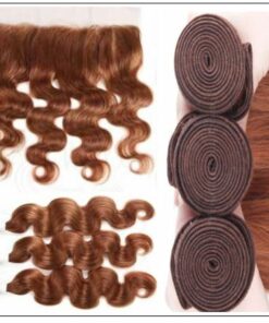 Brazilian Human Hair Body Wave Color Weave Bundles and Frontal #30 3 img-min