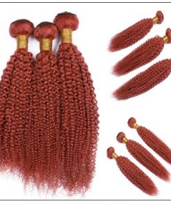 Brazilian Kinky Curly Orange Remy Human hair bundles 2-min