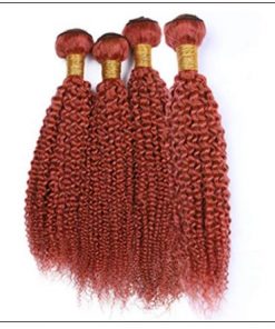 Brazilian Kinky Curly Orange Remy Human hair bundles 4-min