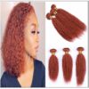 Brazilian Kinky Curly Orange Remy Human hair bundles img-min