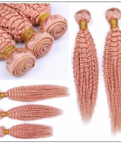 Kinky Curly Pink Human Hair 2-min