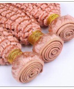Kinky Curly Pink Human Hair 3-min
