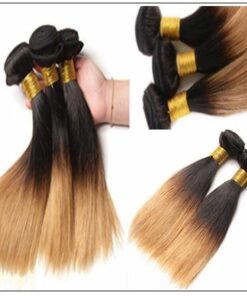 Ombre Color Bundles With Frontal 1B Root 27 Straight Hair 4-min