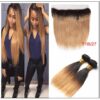 Ombre Color Bundles With Frontal 1B Root 27 Straight Hair img-min