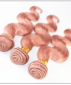 Rose Gold Body Wave With Lace Frontal 4-min
