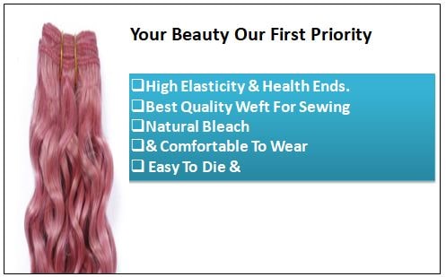 Rose Pink Deep Curly Virgin hair extensions 1-min