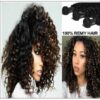 black curly hair with blonde highlights img-min
