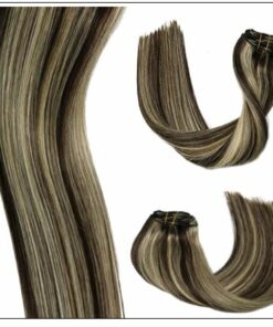 dark brown hair with blonde highlights 2-min