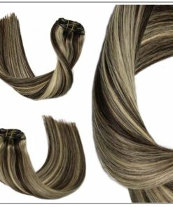 dark brown hair with blonde highlights 4-min