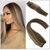 dark brown hair with caramel and blonde highlights img-min