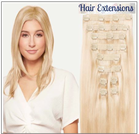 Ash Blonde Short Hair Extensions img-min