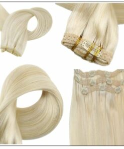 Blonde Clip in Hair Extensions 4