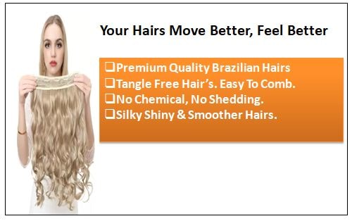 Blonde Curly Clip in Hair Extension 1-min