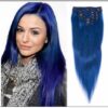 Blue Clip in Hair Extensions (2)