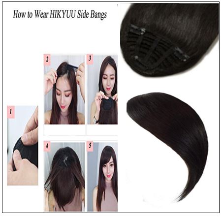 Clip In Side Bangs Human Hair Extensions 2-min