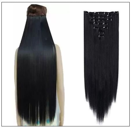 Clips in hair extensions for Natural black hair (1)