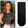 Clips in hair extensions for Natural black hair (6)