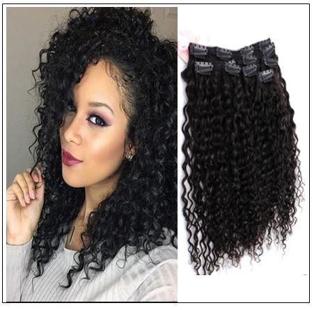 Curly Clip in Human Hair Extensions