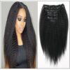Kinky Straight Clip in Hair Extensions