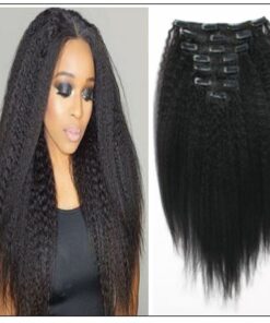 Kinky Straight Clip in Hair Extensions