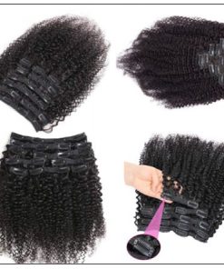 Kinky clip in hair extensions (1)