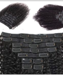 Kinky clip in hair extensions (2)