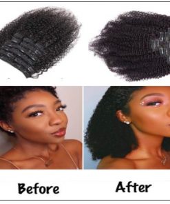 Kinky clip in hair extensions (3)