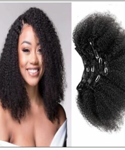Kinky clip in hair extensions img
