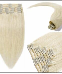 Platinum Blonde Clip in Hair Extensions 3-min