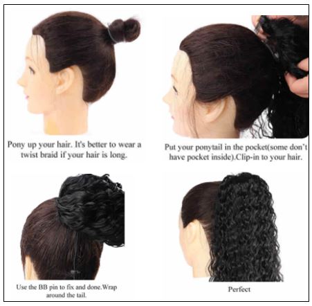 Curly Ponytail Black Girl Hair Extensions (5)