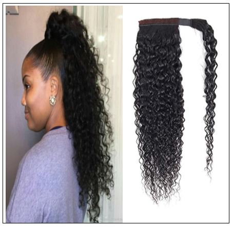 Wavy Curly Ponytail Extensions, 100% Human Hair