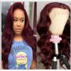 13×4 Burgundy Body Wave Wig Hair Extensions img